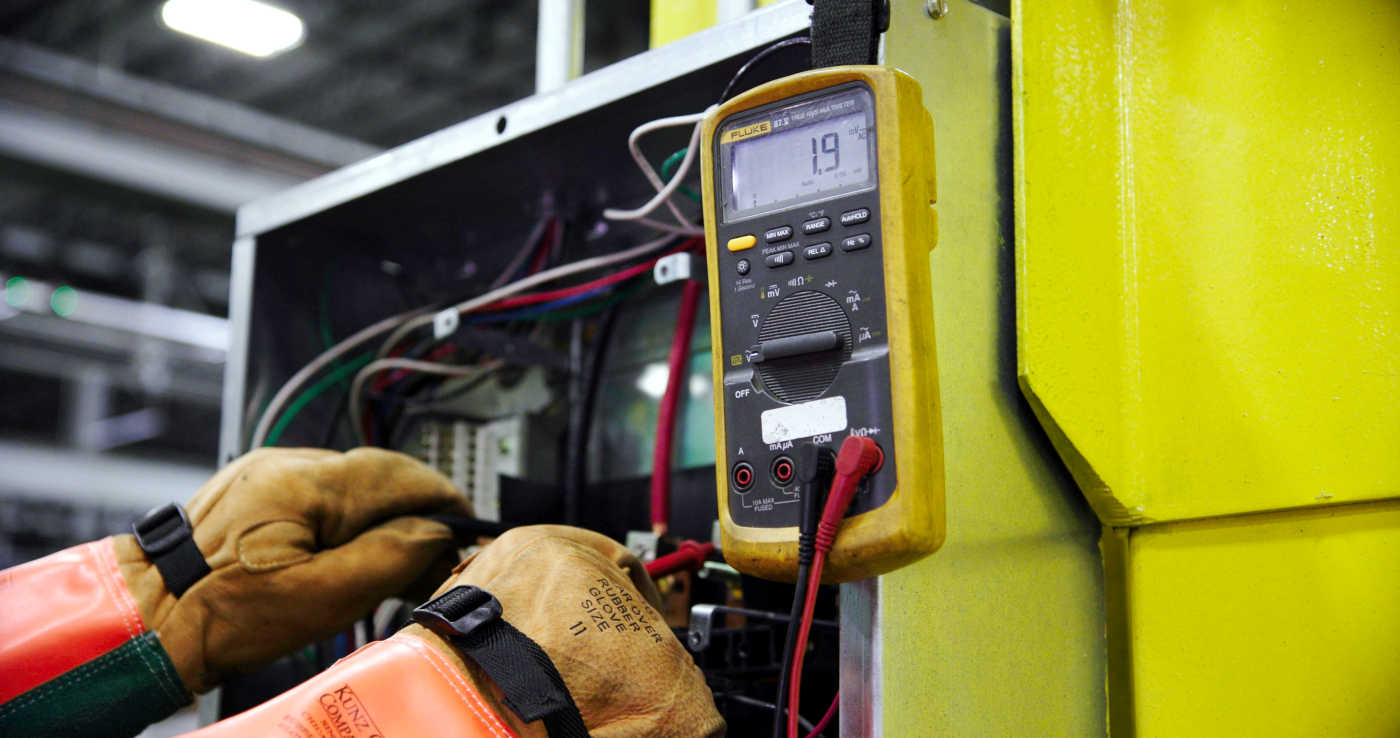 Commercial Electrical Contractors Working Hard